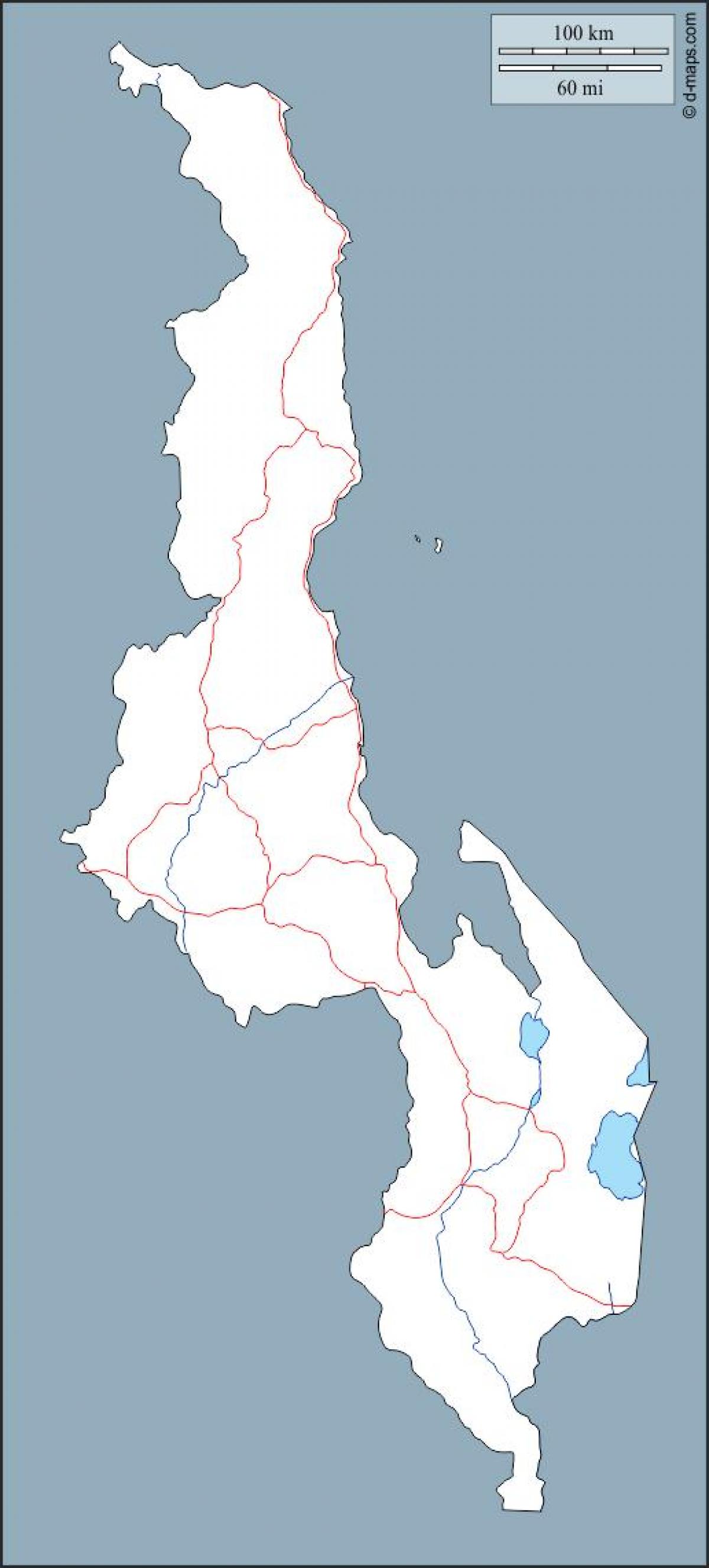 карта Малави мапи план