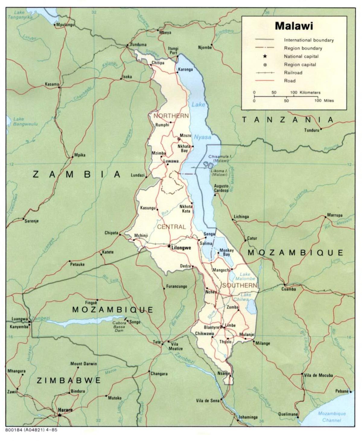 карта улица блантайр Малави