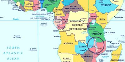 Малави земља на мапи света